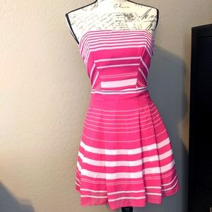 B. Darlin Pink Strapless Flounce Dress